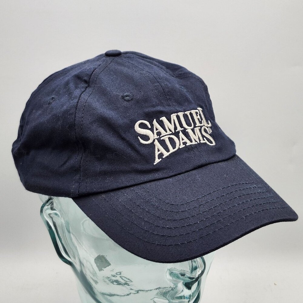 Samuel Adams Navy Blue Adjustable Baseball Cap With Owner Embroidery On Back